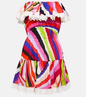 Vestido corto Iride de mezcla de algodón | Pucci