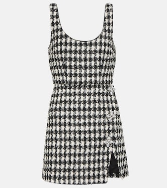 Checked bouclé minidress | Self-Portrait