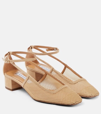 Forbidden Love 35 mesh and suede pumps | Aquazzura