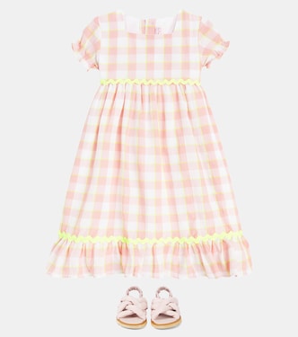 Gabrielle checked cotton dress | La Coqueta