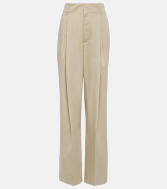 Pantalones anchos de algodón y seda | Bottega Veneta