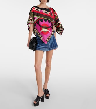 Minifalda envolvente Marmo de denim | Pucci