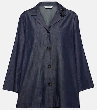 Embellished cotton denim top | 'S Max Mara
