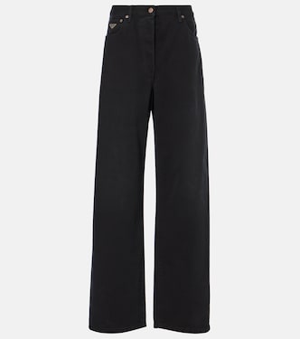High-rise wide-leg jeans | Prada