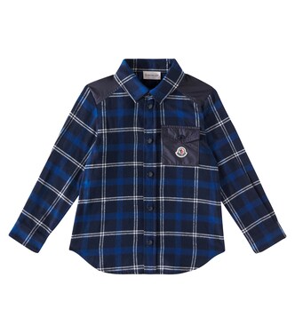 Checked cotton flannel shirt | Moncler Enfant