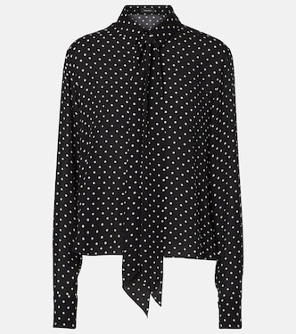 Blusa in seta a pois | Wardrobe.NYC