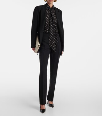 Blusa in seta a pois | Wardrobe.NYC