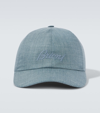 Gorra de seda, cachemir y lino con logo | Brioni