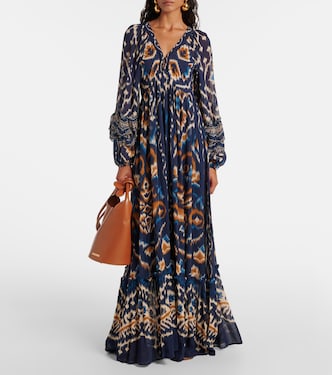 Gathered floral maxi dress | Farm Rio