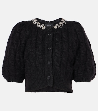Cardigan cropped con cristalli | Simone Rocha