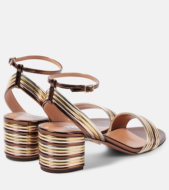 Sandalen Sundance 50 aus Metallic-Lederimitat | Aquazzura