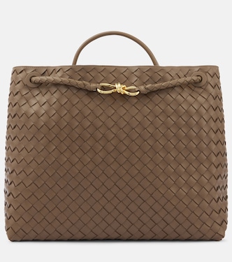 Andiamo Intrecciato Large leather tote bag | Bottega Veneta