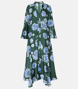 Midikleid Big Garden aus Seiden-Twill | Dorothee Schumacher