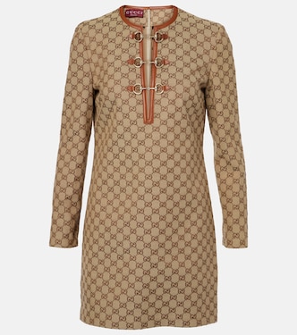 Minikleid Horsebit GG aus Canvas | Gucci