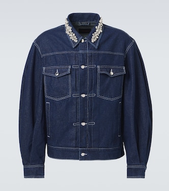 Jeansjacke mit Kristallen | Simone Rocha