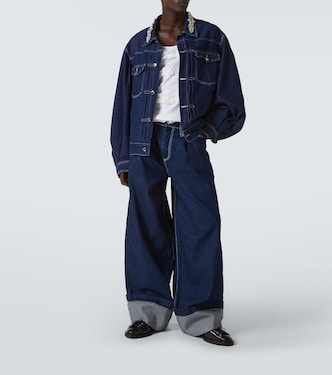 Jeansjacke mit Kristallen | Simone Rocha