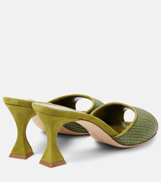 Mules Jadara 70 in rafia | Manolo Blahnik