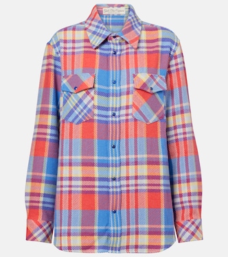 Camicia Creator in cashmere a quadri | God's True Cashmere