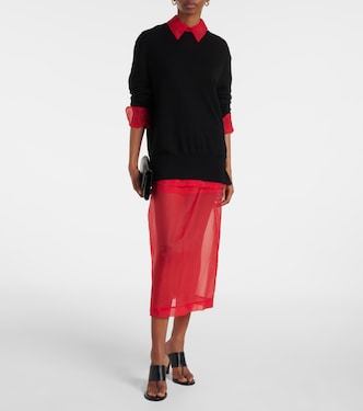 Gonna midi Peri in misto seta | The Frankie Shop