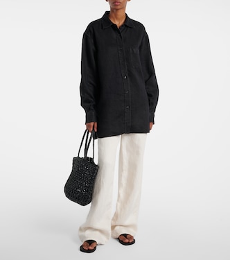 Camicia oversize Nesson in lino | The Row