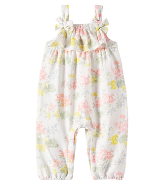 Baby floral linen and cotton playsuit | Tartine et Chocolat