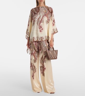 Paisley satin palazzo pants | Etro
