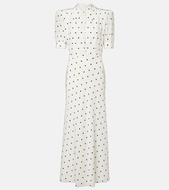 Polka-dot silk midi dress | Alessandra Rich
