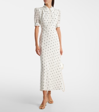 Polka-dot silk midi dress | Alessandra Rich