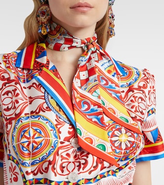 Pañuelo Carretto de sarga de seda  | Dolce&Gabbana
