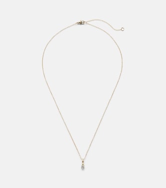 14kt gold charm necklace with diamonds | Stone and Strand