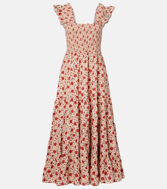 Abito midi Kendall in voile di cotone con stampa floreale | Rixo
