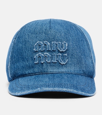 Logo denim baseball cap | Miu Miu