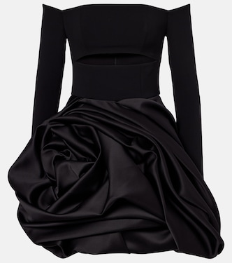Off-Shoulder-Minikleid aus Satin | Carolina Herrera