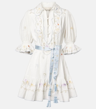 Giulia embroidered cotton minidress | Alémais