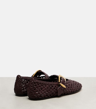 Helix braided leather ballet flats | Zimmermann