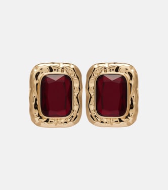 Embellished gold-plated earrings | Self-Portrait