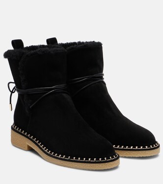 Bottines Megeve en daim et shearling | Aquazzura