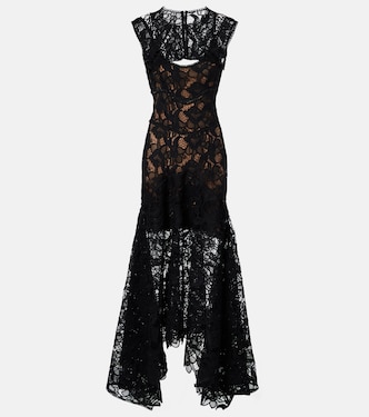 Janica silk lace gown | Costarellos