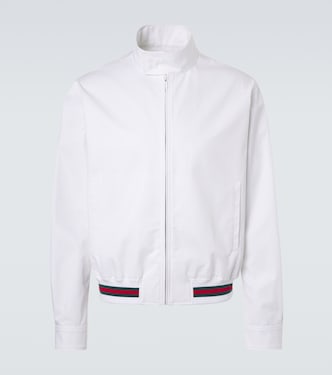 Web Stripe cotton twill jacket | Gucci