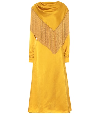 Rouge silk satin midi dress | Gabriela Hearst