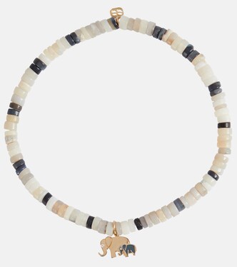 Bracelet Elephant Family en or 14 ct et perles | Sydney Evan