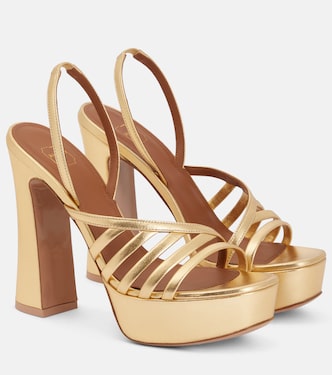 Amaya 125 leather platform sandals | Malone Souliers