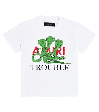 T-shirt imprimé en coton à logo | Amiri Kids
