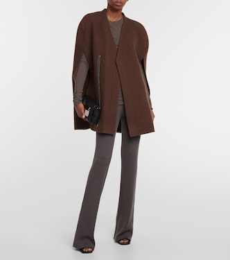 Wool zipped cape | Rick Owens
