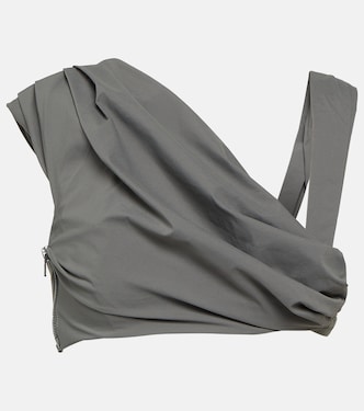 Draped jersey crop top | Entire Studios
