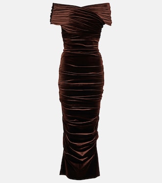 Abito midi con scollo bardot | Alex Perry
