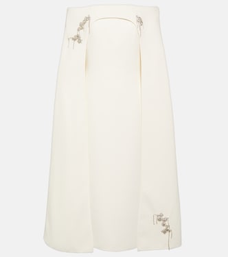 Novia - vestido midi con capa y cristales | Safiyaa