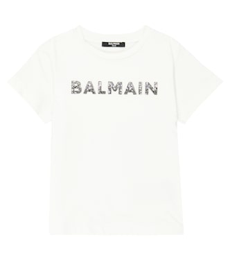 T-Shirt aus Baumwoll-Jersey | Balmain Kids