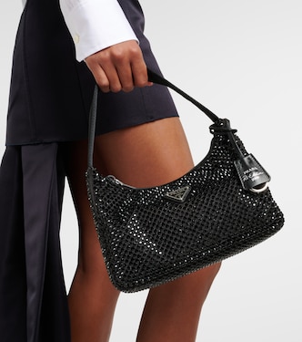 Borsa in raso con cristalli | Prada