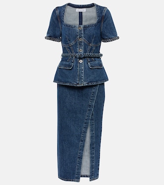 Midikleid aus Denim | Self-Portrait
